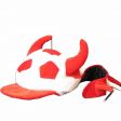 Fun Hat>Soccer Red+Wht