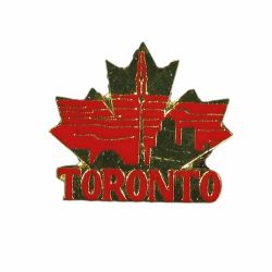 CDA Pin>Toronto Red+Gld Leaf
