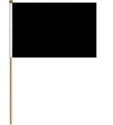 12"x18" Flag>Black Plain