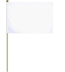 12"x18" Flag>White Plain