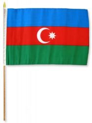 12"x18" Flag>Azerbiajan