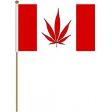 CDA 12"x18" Flag>Marijuana Red Leaf