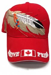 CDA Cap>Native Pride Feather Red col