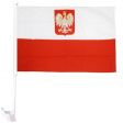 Car Flag XH>Poland Eagle