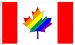 3'x5'>Rainbow/Pride Maple Leaf