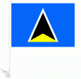 Car Flag XH>Saint Lucia