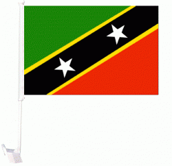 Car Flag XH>Saint Kitts