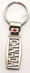 CDA Keychain>Canada Letters Sil. Rect.