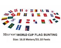 Bunting>32 International Flags of 12"x18"