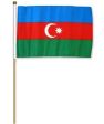 12"x18 Flag>Azerbaijan