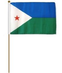 12"x18" Flag>Djibouti