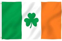 3'x5'>Ireland Shamrock Leaf