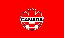 CDA 3'x5'>Canada Soccer Logo on Red