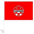 CDA Car Flag XH>Canada Soccer Logo on Red