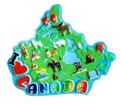 CDA Magnet>Canada Map Poly Resin