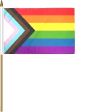 4"x6" Flag>Progress Pride/rainbow LGBTQ